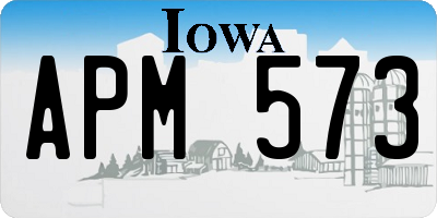 IA license plate APM573