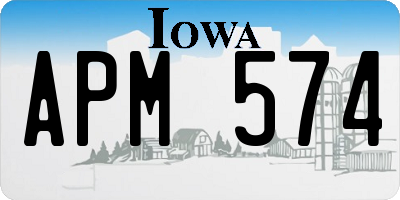 IA license plate APM574