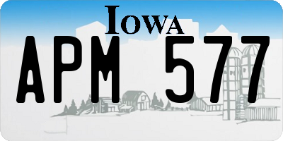 IA license plate APM577