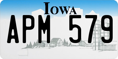 IA license plate APM579