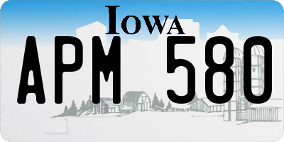 IA license plate APM580