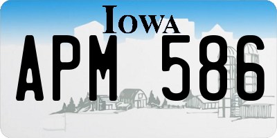 IA license plate APM586
