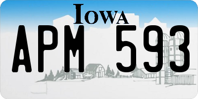 IA license plate APM593