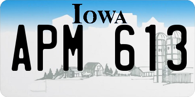 IA license plate APM613