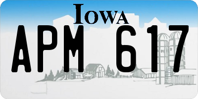 IA license plate APM617