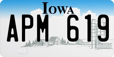 IA license plate APM619