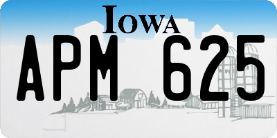 IA license plate APM625