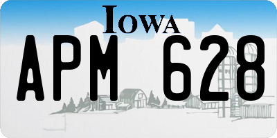 IA license plate APM628