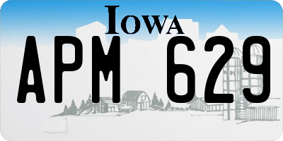 IA license plate APM629
