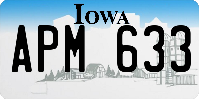 IA license plate APM633