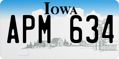 IA license plate APM634