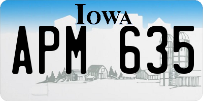 IA license plate APM635