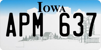 IA license plate APM637