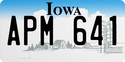 IA license plate APM641