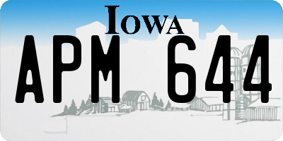 IA license plate APM644