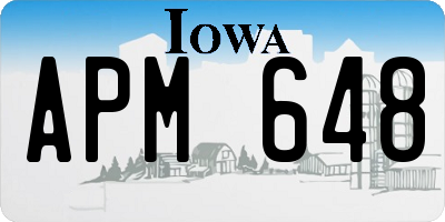 IA license plate APM648