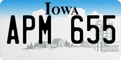 IA license plate APM655