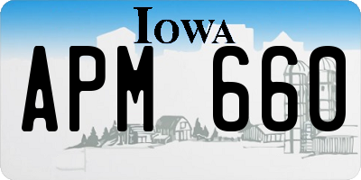 IA license plate APM660