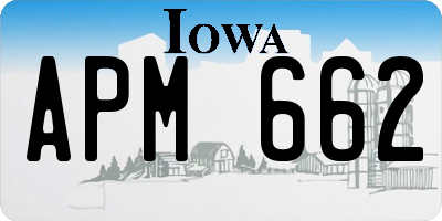 IA license plate APM662