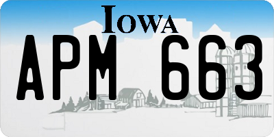 IA license plate APM663
