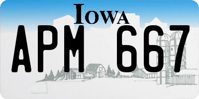 IA license plate APM667