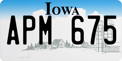 IA license plate APM675