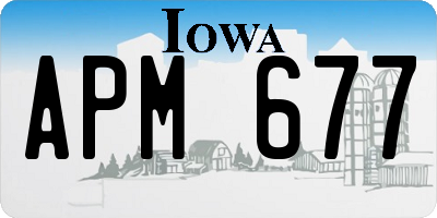 IA license plate APM677