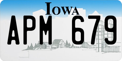 IA license plate APM679