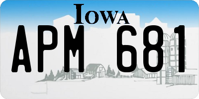 IA license plate APM681