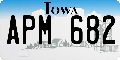 IA license plate APM682