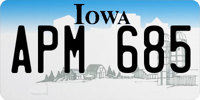 IA license plate APM685