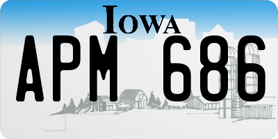 IA license plate APM686