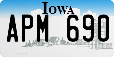 IA license plate APM690