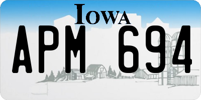 IA license plate APM694