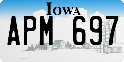 IA license plate APM697