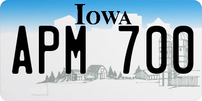 IA license plate APM700