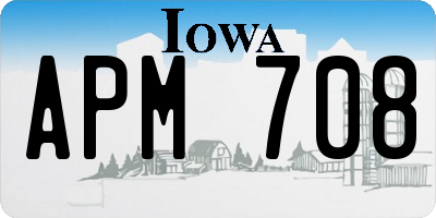 IA license plate APM708