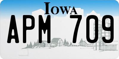 IA license plate APM709