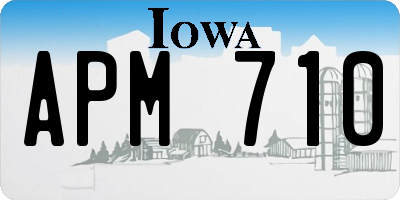 IA license plate APM710