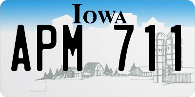IA license plate APM711