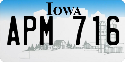 IA license plate APM716