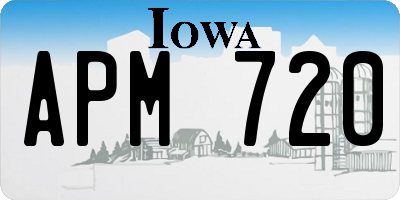 IA license plate APM720