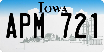 IA license plate APM721