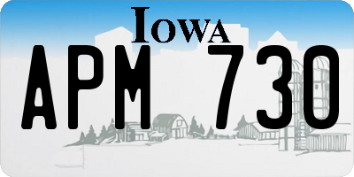 IA license plate APM730