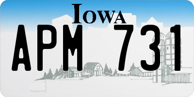 IA license plate APM731