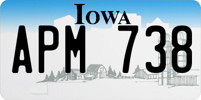 IA license plate APM738