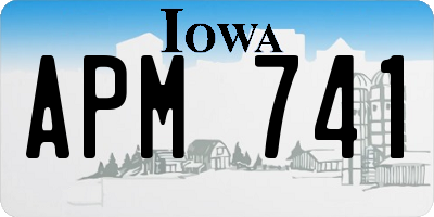 IA license plate APM741