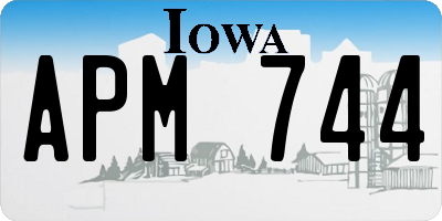 IA license plate APM744
