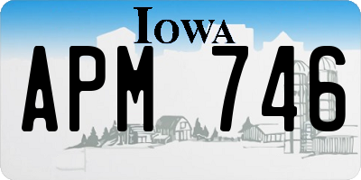 IA license plate APM746