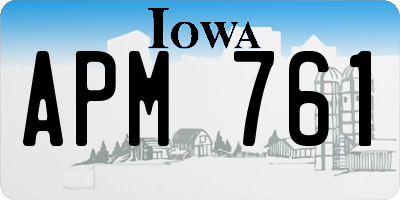 IA license plate APM761